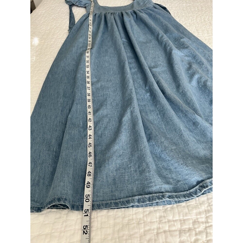 ASOS Soft Denim Babydoll Midi Dress Cotton Size 4 EUC - Picture 4 of 10